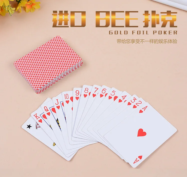 Рекламные Poker Solitaire Америка пчела игральные карты 144 помощник/коробка красный и синий смешанные портативные игральные карты оптом Custo