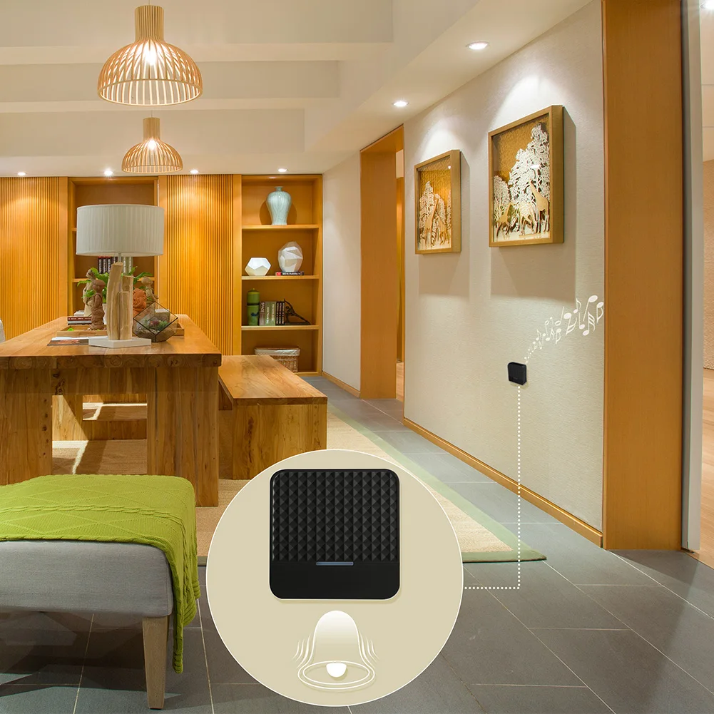 Hotel Solar Powered Loudy Waterproof Home Portable Charging Energy Saving LED Light Durable 52 Ringtones Smart Wireless Doorbell