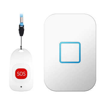 

CACAZI Home Intelligent Wireless Pager Doorbell Old man Child Emergency call Alarm 80m Remote House Doorbell Receiver Smart Ring