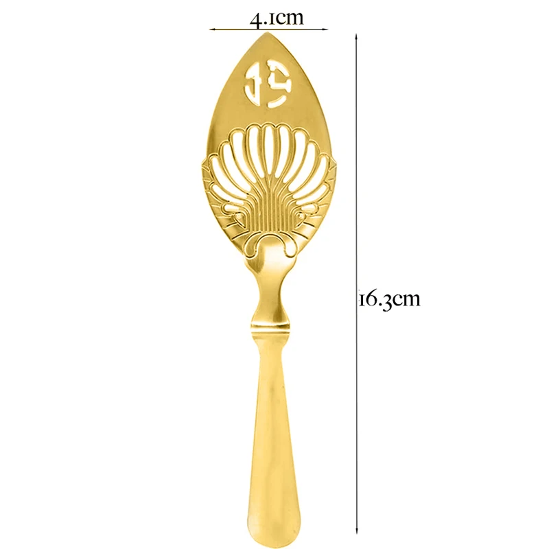Cuillère à Absinthe Ogquaton En Acier Inoxydable | Style Feuille Découpée - Préparation Traditionnelle | Argent