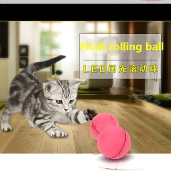 

Electric Interactive Cat Toys for Cat Rolling Ball Cat Automatic Toys with USB Rechargeable Funny Ball Flashing Toy for Cat