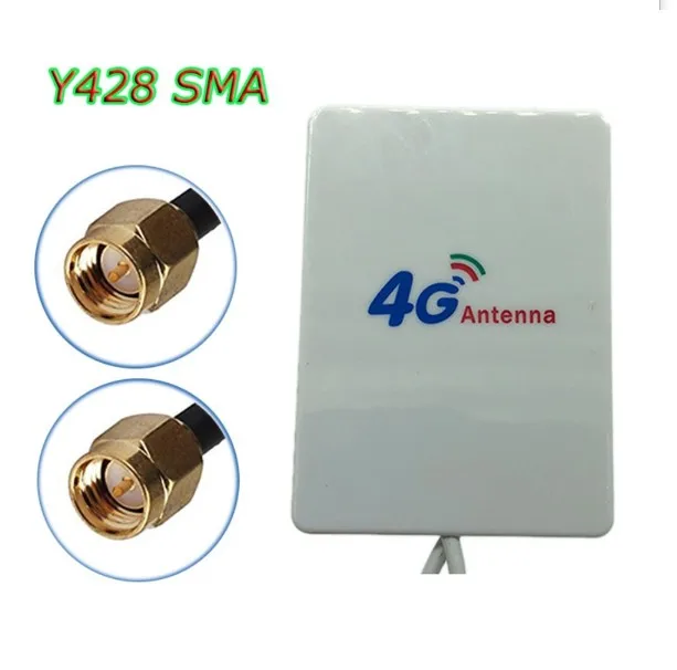 4g LTE Разъем Панель с антенной двойной ползунковый Разъем для huawei 3g 4G LTE модем-маршрутизатор Антенна 3 метра провода CRC9/SMA/TS9 - Цвет: Y428 SMA