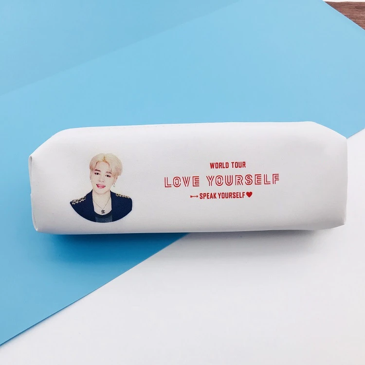 JIMIN Bangtan мальчики альбом Карандаш сумка для хранения сумка канцелярская сумка кошелек вокруг того же абзаца для фанатов - Цвет: JIMIN