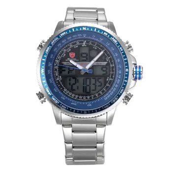 

DESH046 Steel Strip Double Display Quartz Watch Fashion Wristwatch Charming Leisure Hand Decoration Exquisite Quartz Watch