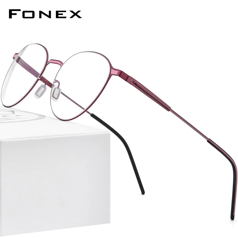 

FONEX Мужские и женские круглые очки для близорукости, без винтов