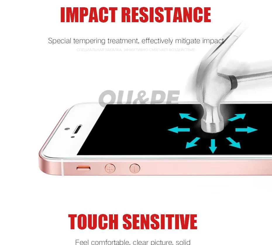 Закаленное защитное стекло 9H для iPhone 5 5S SE 5 6 6s 6s 7 8 plus, Защитная пленка для iPhone 5 5S