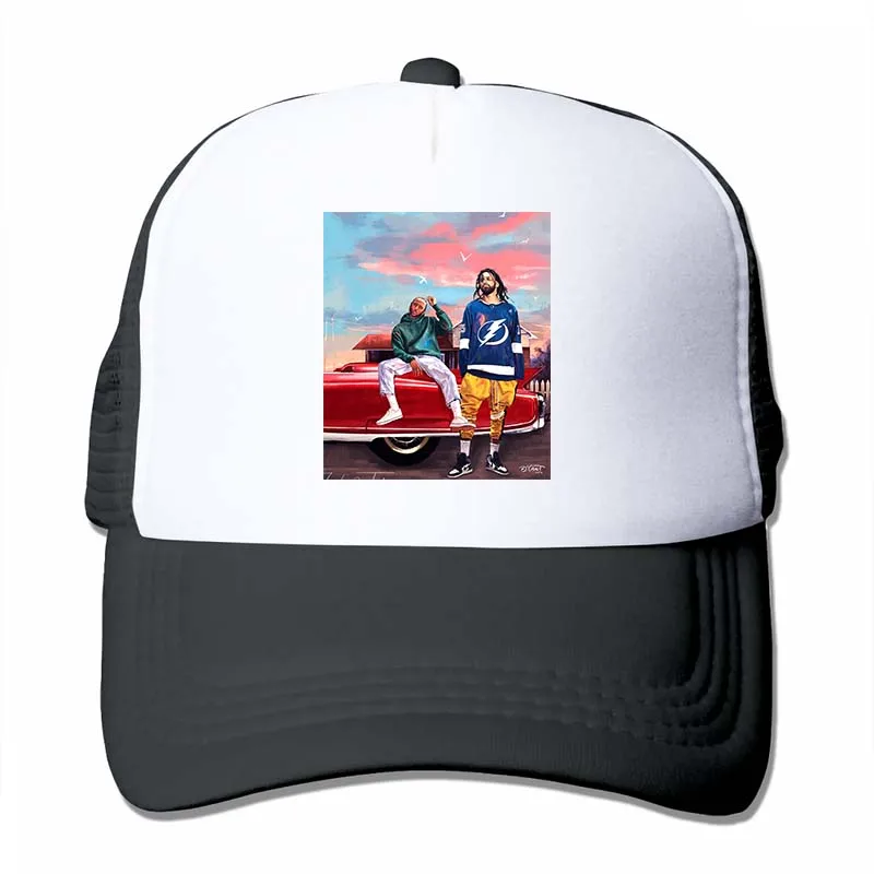 J Cole& Kendrick Lamar Cole x Kung Foo Kenny Dreamville TDE бейсболка для мужчин и женщин Кепка для водителя грузовика модная Регулируемая Кепка - Цвет: 4-Black