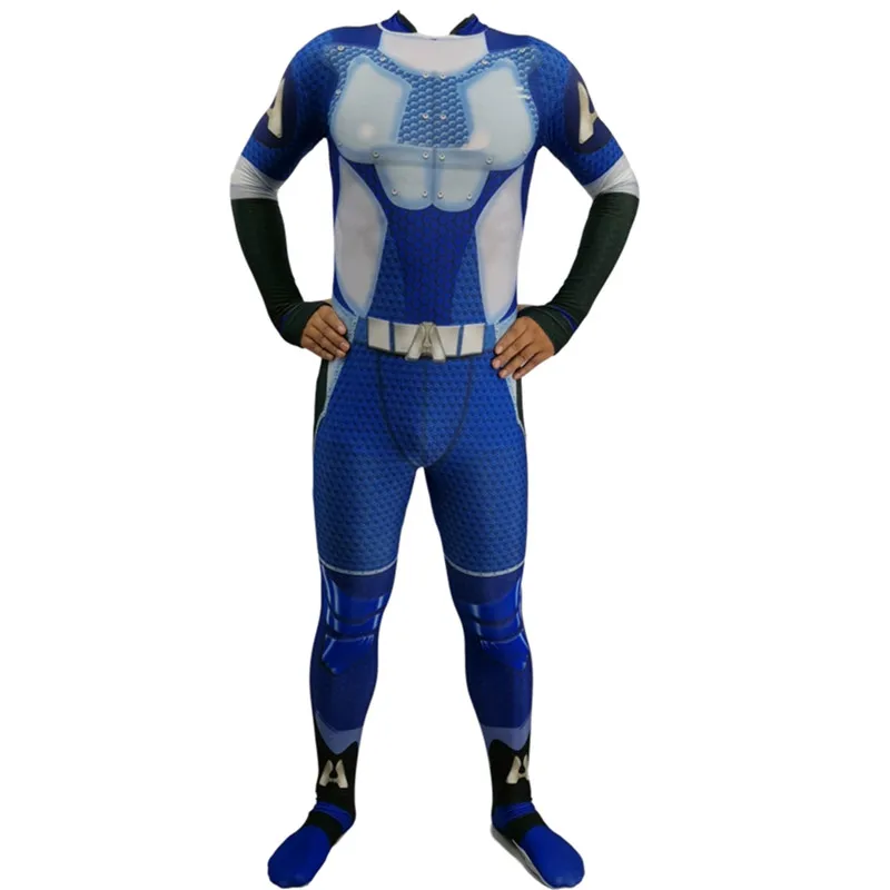 Homelander/костюм для косплея «глубокий А-шлейф» для мальчиков; костюм из спандекса с 3D принтом «зентай»; боди супергероя; плащи-комбинезоны для мужчин и детей - Цвет: A-Train bodysuit