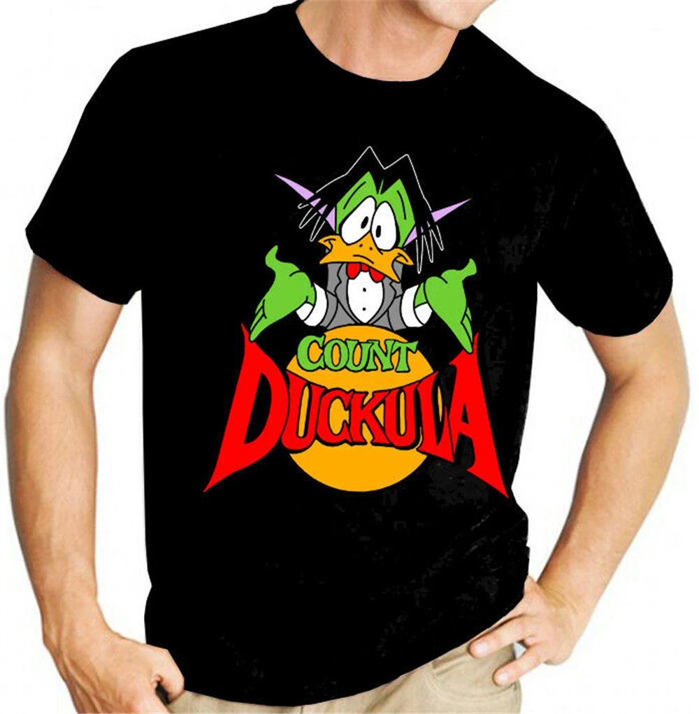 Забавная черная футболка граф Duckula Danger Mouse Igor Nanny Dr. Von goosight | Мужская одежда