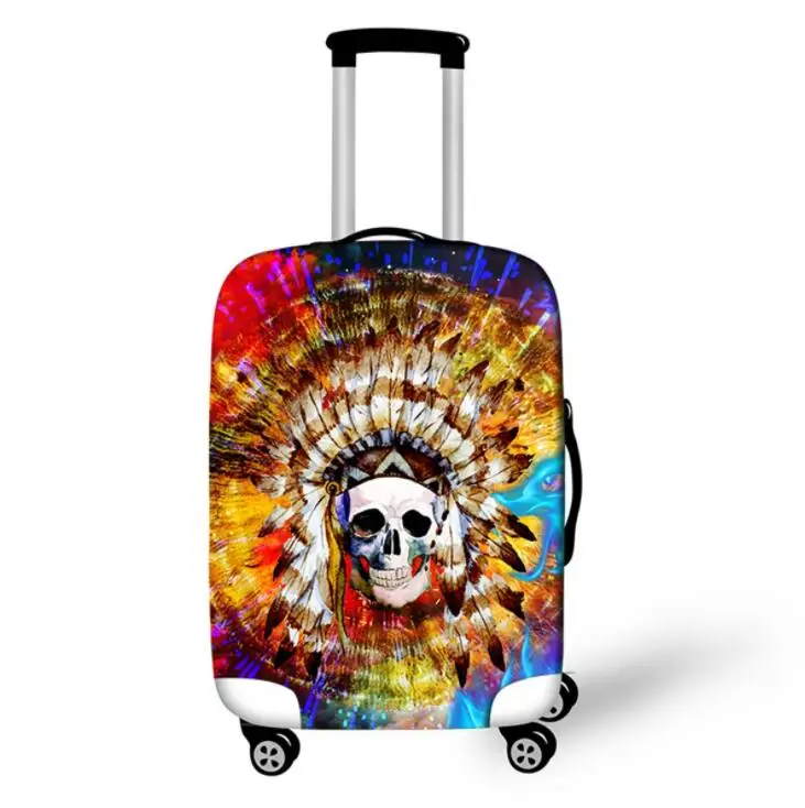 Wehyah спандекс чехол для чемодана Чехлы туристические аксессуары Хэллоуин Печатный пылезащитный чехол 18-32 ''защитный чехол ZY134 - Цвет: C
