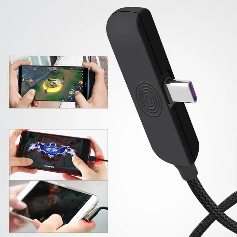 90 градусов локоть данных кабель Micro USB кабель 3A быстрое зарядное устройство USB линия для samsung/OPPO/Xiaomi Android телефонов нейлоновая оплетка