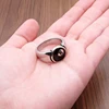 Punk 316L Stainless Steel Black 8 Sliver Color Men's Pool Eight Ball Ring Jewelry 3