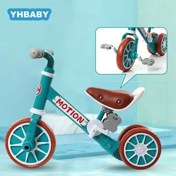 

Children Scooter Tricycle 2 in 1 Multifunctional Kids Balance Bike Detachable Non-Pedal Riding Toys Slide Walker