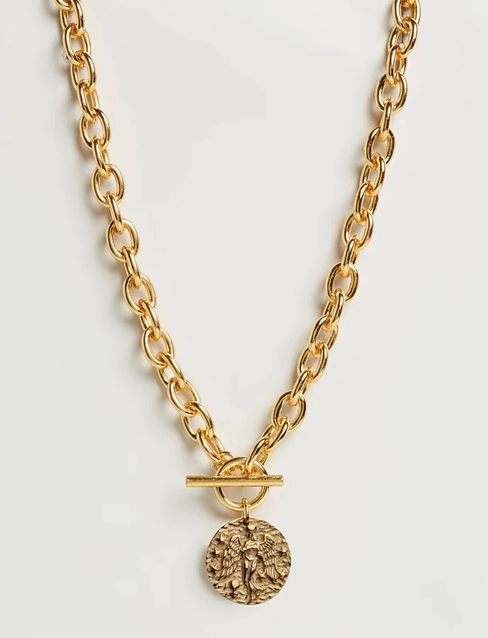 necklace Модное массивное ожерелье для женщин, свадебные богемные звенья, цепочка, Гранада, диск, ожерелье, монета, кулон, ожерелье, ювелирное изделие - Окраска металла: necklace