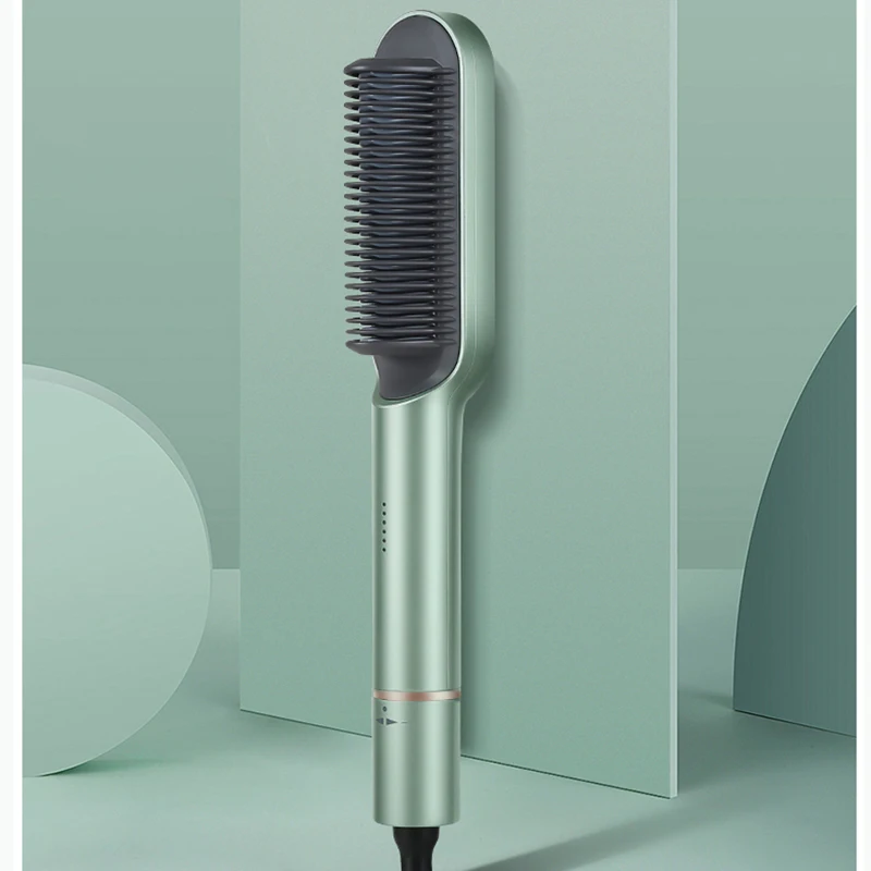 Multifunctional Hot Combs Anti-Scalding Hair Straightening Brush Ceramic Hair Curler Heated Electric Smart Straightener
