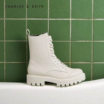 

CHARLES＆KEITH New Arrival for Autumn 2020 CK1-90580127Women's short boots simple and fashionable mid heel Martin boots