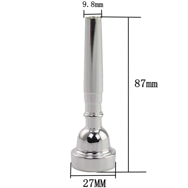 Small Mouthpiece 3C 5C 7C(3 Packs) Small Mouthpiece, Metal Material Small Fitting Parts(3 Packs) Silver