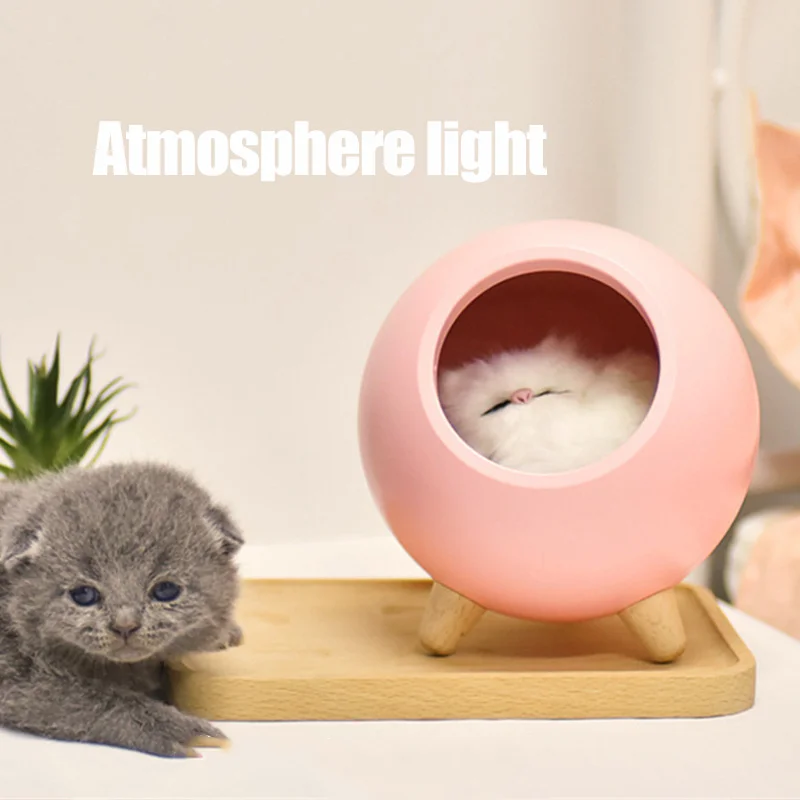 Милый маленький ночник маленький домик для домашних животных Atmospheres свет зарядка через Usb для девочек в спальню 2019ing - Цвет: pink