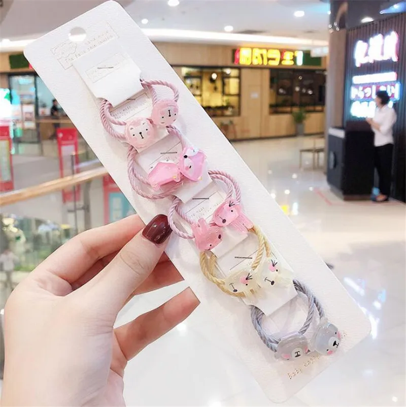 2 New Cute Crown Star Quicksand Scrunchies Children Girls Kids Elastic Hair Rubber Band Accessories Tie Hair Ring Rope Holder - Color: 2