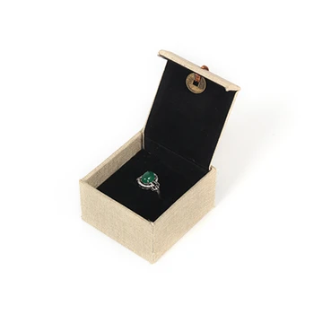 

Recommended exquisite creative tassel linen jewelry ring pendant bracelet box pressure embossing technology can be customized