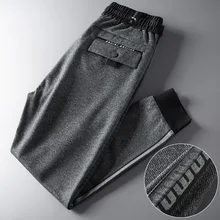 19 Зимние новые стильные мужские брюки высокого класса, стильные модные мужские спортивные штаны, свободные штаны с завязками на лодыжке, эластичные большие размеры