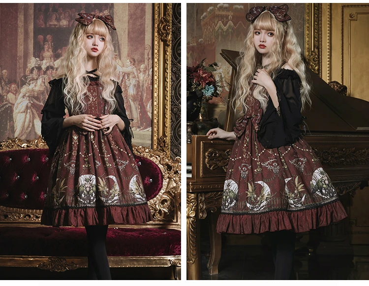 Милое платье принцессы в стиле Лолиты оригинальное на алтаре лунного дворца