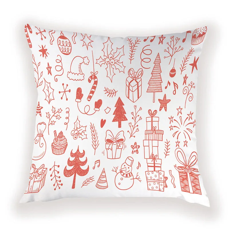 L1691-17 Рождественские украшения год Декор 45х45см наволочка для подушки, подарки на Рождество, Декор для дома с Санта Клаусом и веселый рождественский подарок на Рождество с утолщённой меховой опушкой - Цвет: L1691-17