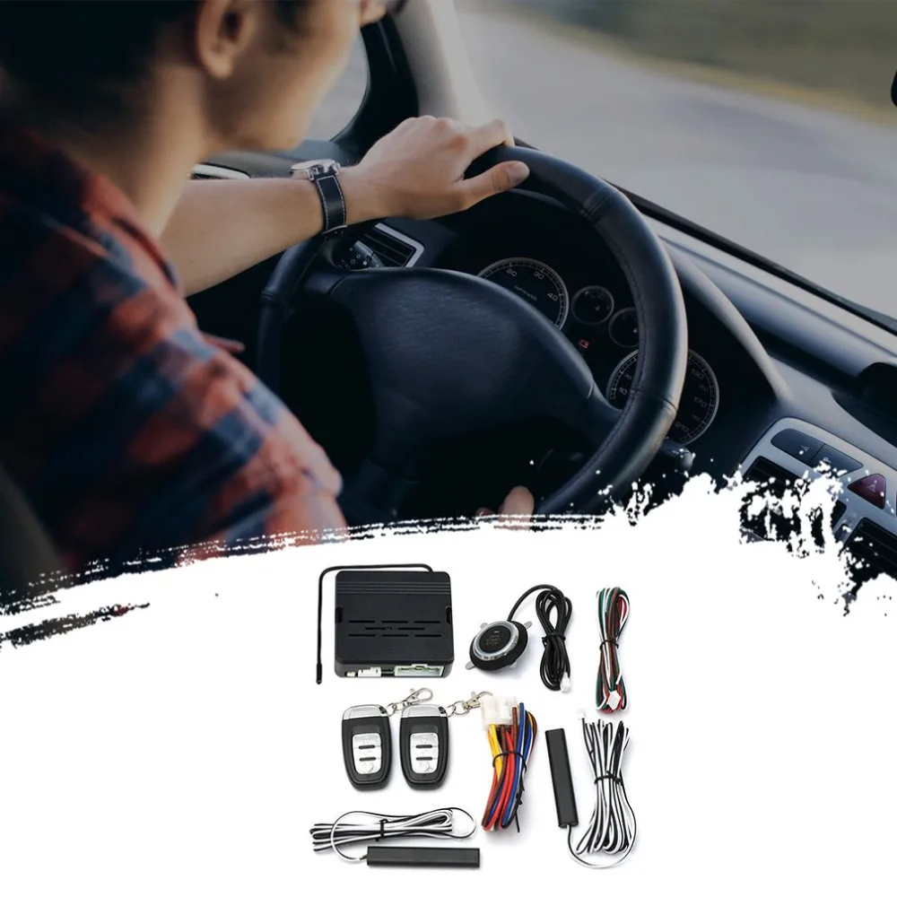 Автомобильный переключатель, бесключевая система запуска двигателя, сигнализация с вибрационным датчиком, кнопочный пульт дистанционного стартера, Автомобильная противоугонная система