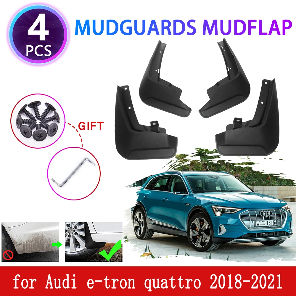 4 шт. для Audi e tron quattro 2018 2019 2020 2021 Брызговики крыло брызговик брызговики защита