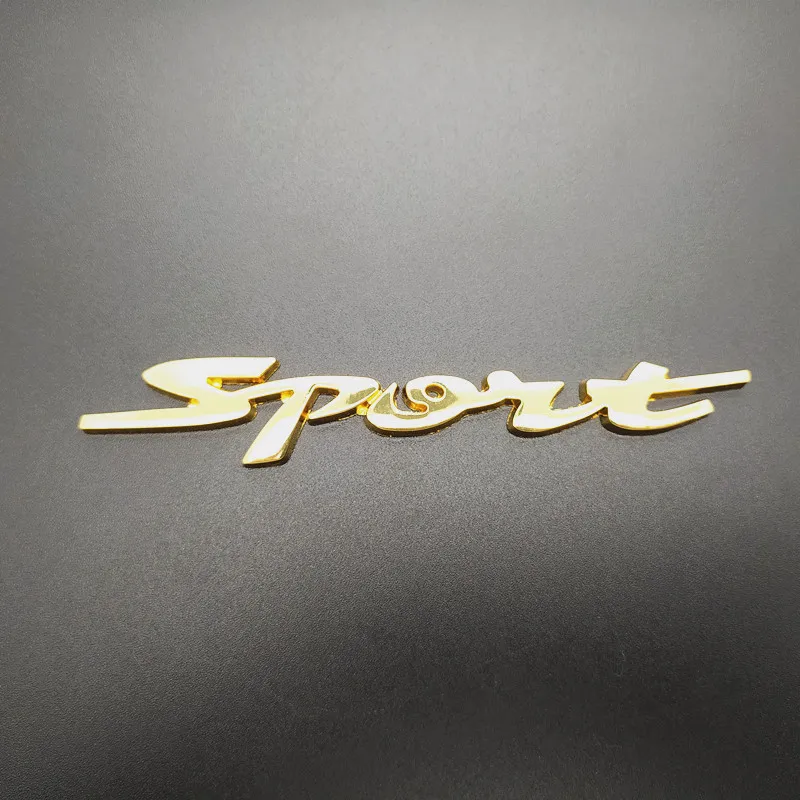 

3D Sport Chrome Emblem Car Badge Sticker Racing Front Door Side Logo Tail Trunk Sticker Automobiles Car Styling Accessories