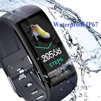 

ECG watch waterproof IP67 blood pressure smart bracelet 1.14 inch smart wristband women sleep tracker pk e70 e18 n88 smart band