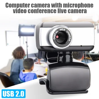 

HD Webcam Built-in Microphone 360 Degree rotatable base USB Camera For PC Computer Video Calling and Recording LIVE Web Camera