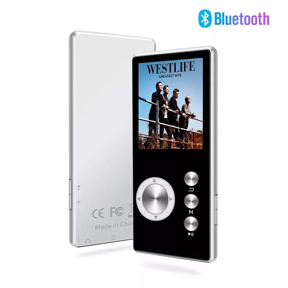 MP3-плеер со встроенным ультра-тонкий динамик Bluetooth 8 Гб 16 Гб HiFi сплав портативный мини Walkman с fm-радио запись