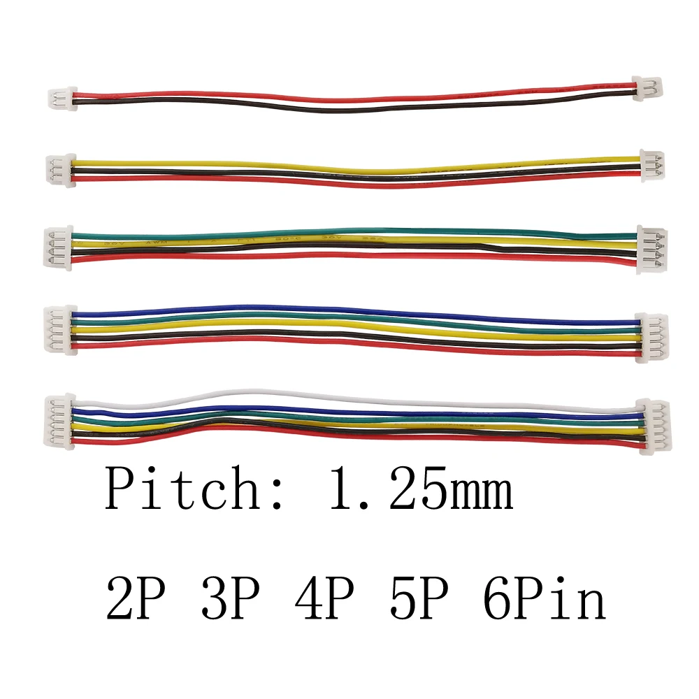 5/10/20 Pcs JST 1.25mm 1.25 Female Plug Wire Cable Connectors Double Head Pitch 2 Pin 3 4 5 6 | Обустройство дома