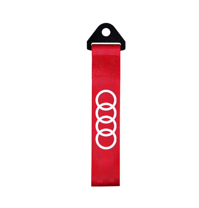 1 шт. для Audi b5 b6 b7 b8 A3 A4 A4L A5 A6L C5 C6 буксировочный трос нейлоновый прицеп буксировочные тросы автомобильный буксировочный ремень бампер прицеп - Название цвета: red
