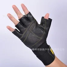 Перчатки из овчины для спорта на открытом воздухе, для езды на полпальца, для фитнеса, альпинизма, противоскользящие, удлиненные, для скалолазания, для тренировок Gl