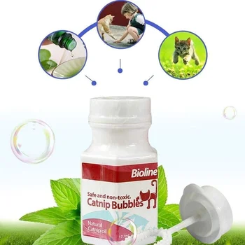 

Narutal Catnip Garden Catnip Bubbles Catnip Essential Oil Spray Toys Non-Toxic Bouncy Bubbles Blaster Funny Cat Toy 2020NEW