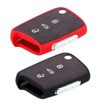 

Key Case for Car Car Key Remote Case Cover Suede TPU For Volkswagen VW Golf 7 mk7 Seat Ibiza Leon FR 2 Altea Aztec