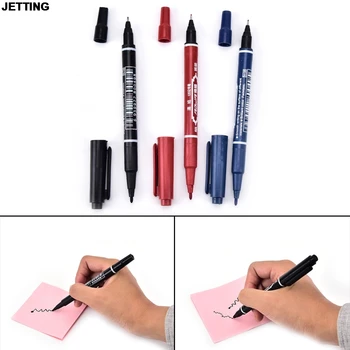 

3 Colors Marker Pen Practical Double Hand Marker Pens Waterproof Ink Portable Fine Colour Drop Shipping