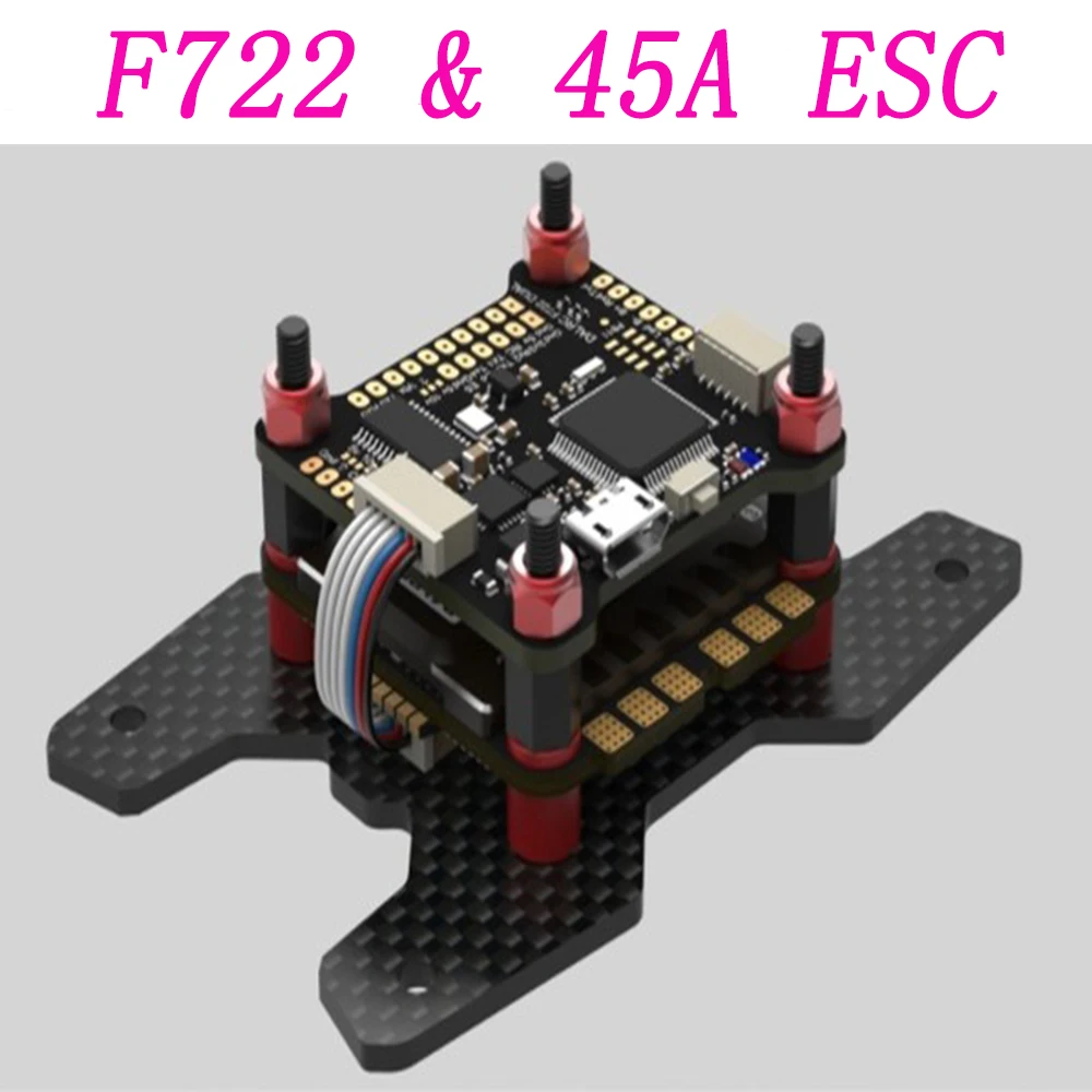 30,5*30,5 мм DALRC ракета 45A 4 в 1 ESC 3-6S BLheli32 поддержка DShot1200 STM32f051 FPV Бесщеточный ESC& DALRC F722 DUAL FC