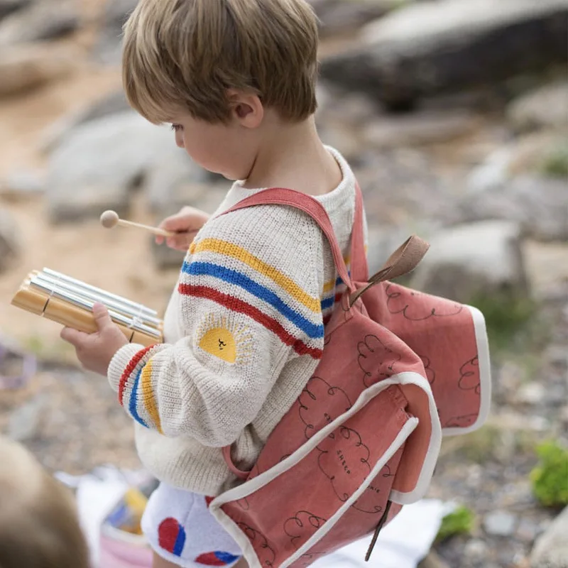 

2019 New Products INS Children Western Style BOBO Series Fun Pattern Retro Sense Cloud Sun Backpack