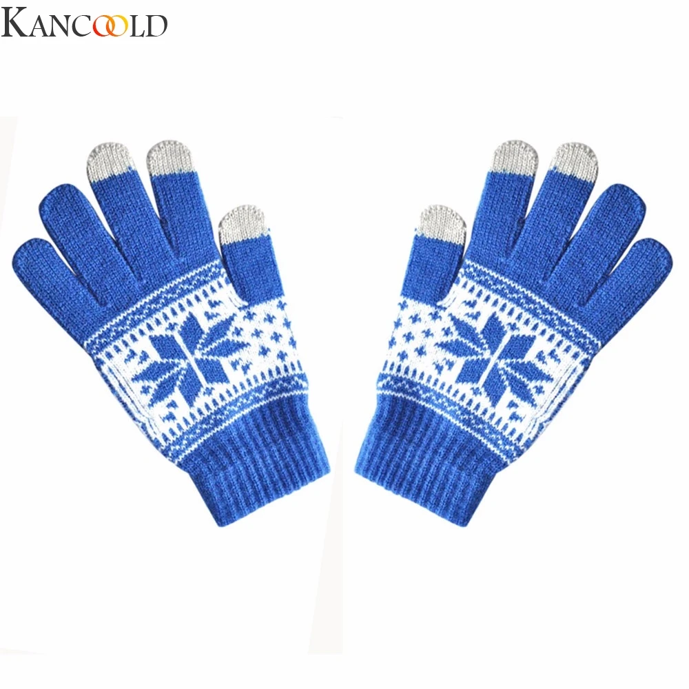 BU KANCOOLD, модные, мужские, женские, Winte, текстовые, кепки, активный, для смартфона, вязанные, мягкие, экранные перчатки, Новое поступление, вечерние, сексуальные, нарядные перчатки - Цвет: BU