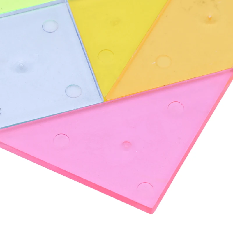 Стиль 10*10 см головоломка для детей цвета радуги пластик Tangram DIY головоломка для детей обучающая игрушка