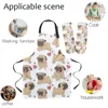 Pug Cute Heart Dog Cartoon Design Apron Oversleeve Oven Gloves Pads Cooking Baking Kitchen Aprons for Women Kids 4