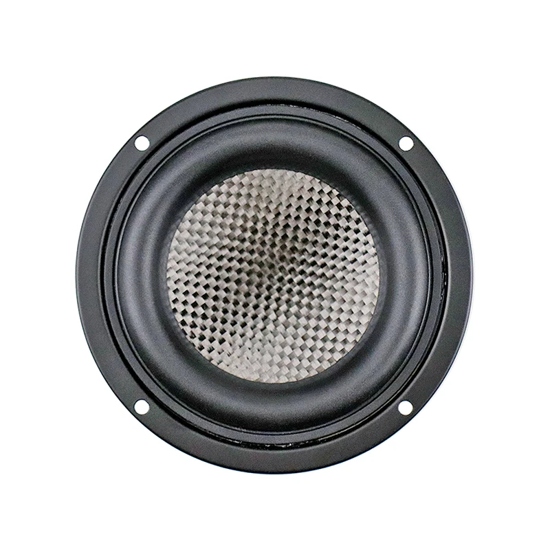 Woofer Speaker Speaker Driver Unit Bass Vibration Speaker GHXAMP Carbon Fiber Cone HIFI 4 Inch 116mm Subwoofer Bass Speaker Woofer 4OHM 40W Low Frequency Home Car Audio 69Hz-5500HZ 1PC