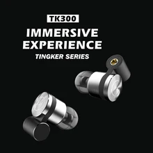 Tingker tk300 2ba estéreo de alta fidelidade (knowles) + 1 híbrido dinâmico fones de ouvido iem com forma clássica de v com graves profundos