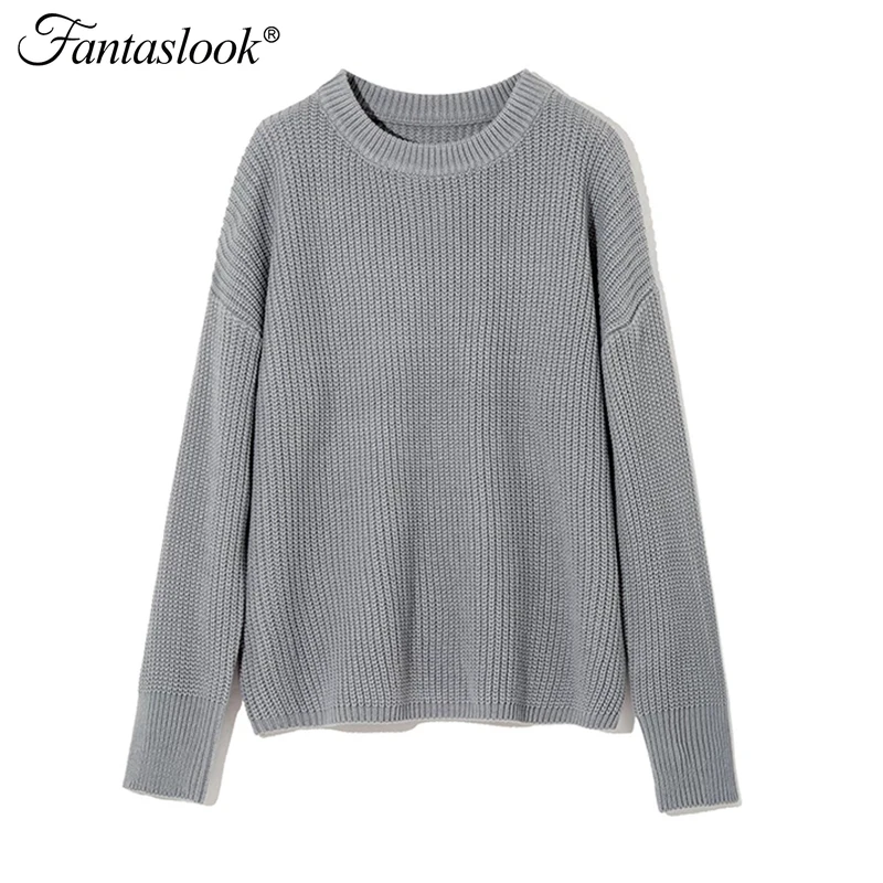 

Winter Knitted Sweater Women Oversized Pullover Loose Solid Thick Pullover Korean Vintage Warm Jumpers Casual Pull Femme