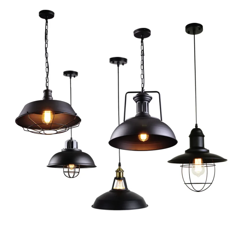 

LOFT Industrial-Style Retro Ceiling Light Personalized & Creative Iron Art Bar Retro Restaurant Pendant Lamp Single-head Coffee