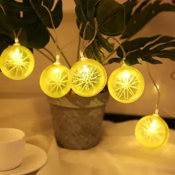 

1.65m 10led Lamp String Nordic Style LED Orange Fruit Light String for Party Decoration