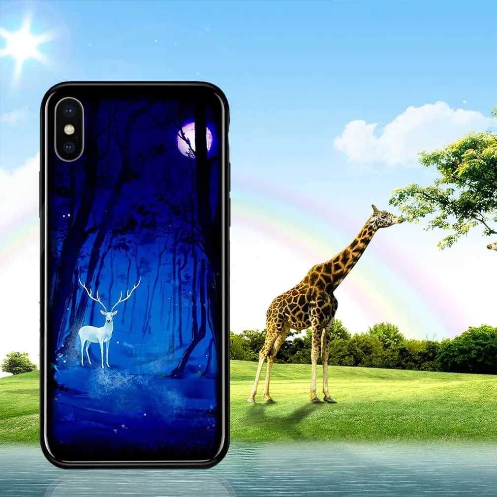 Для iPhone XS MAX XR взрывозащищенный стеклянный Чехол для мобильного телефона анти-падение высокое качество чехол для мобильного телефона